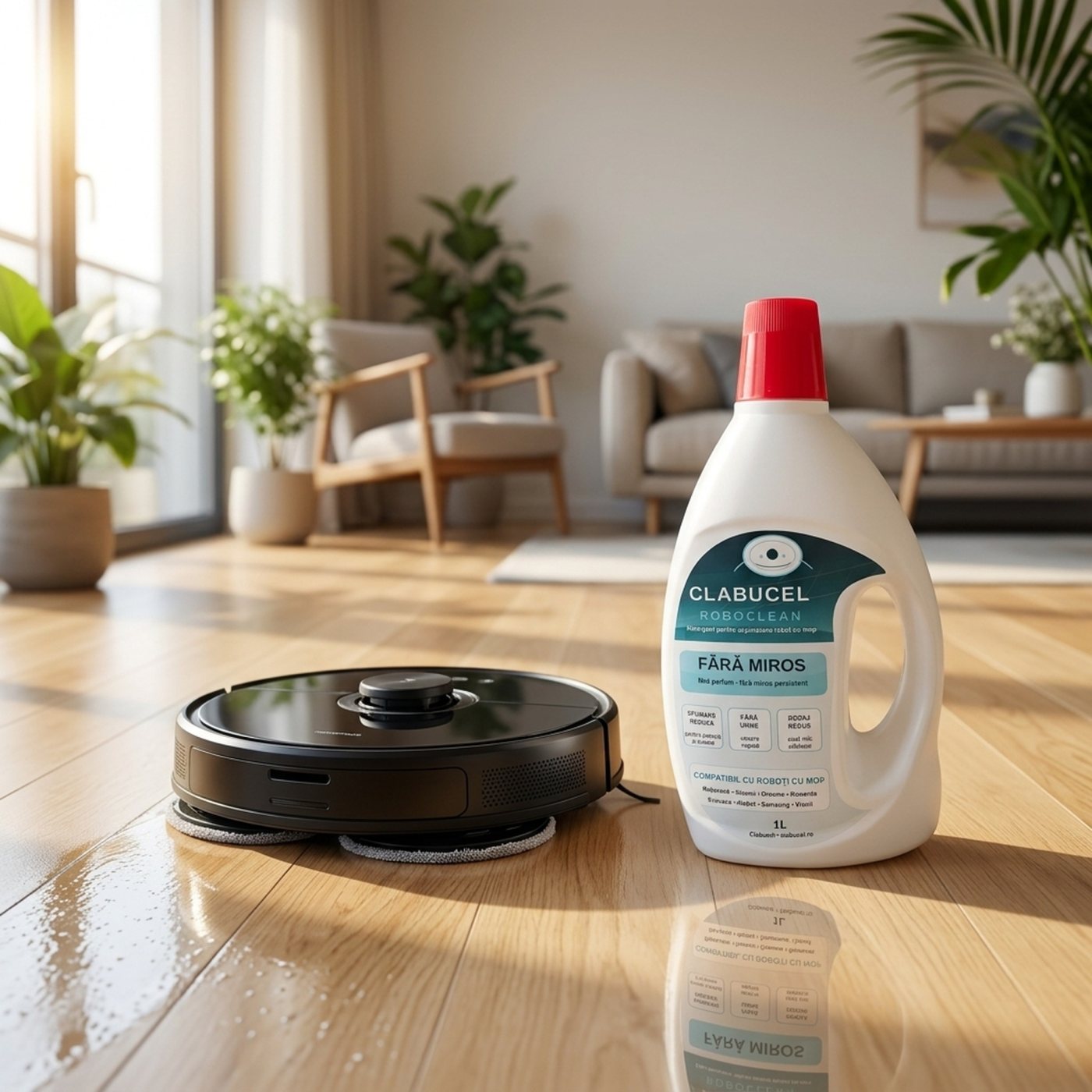 Detergent Clăbucel Roboclean pentru aspirator robot cu mop universal 1000ml – imaginea 6