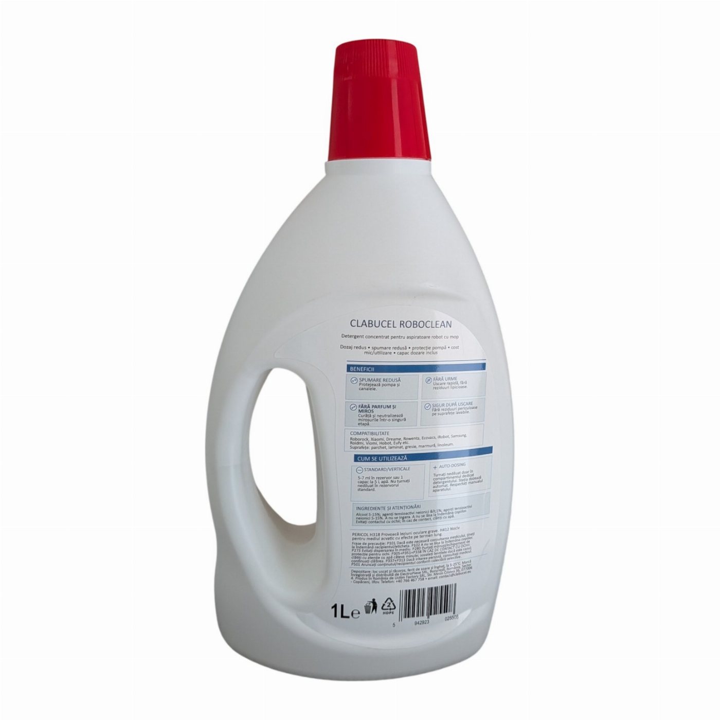 Detergent Clăbucel Roboclean pentru aspirator robot cu mop universal 1000ml – imaginea 7