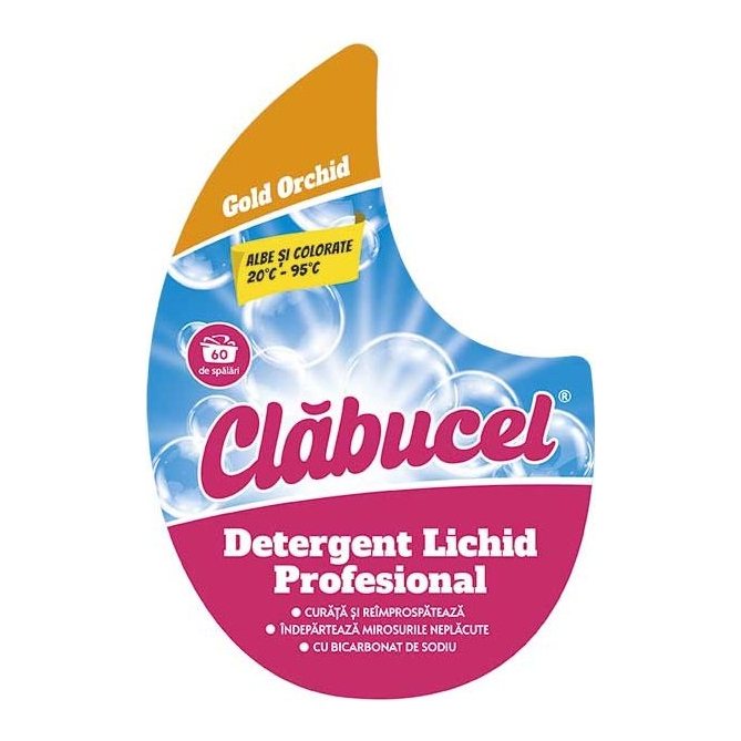 Detergent de rufe lichid gel Clăbucel pentru rufe albe și colorate 3L - Gold Orchid – imaginea 3