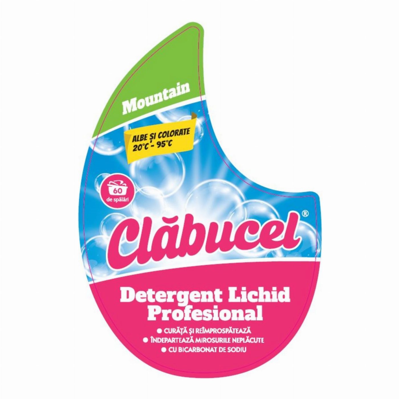 Detergent de rufe lichid gel Clăbucel pentru rufe albe și colorate 3L - Mountain – imaginea 4