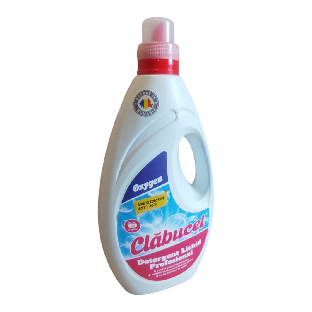 Detergent de rufe lichid gel Clăbucel pentru rufe albe și colorate 3L - Oxygen