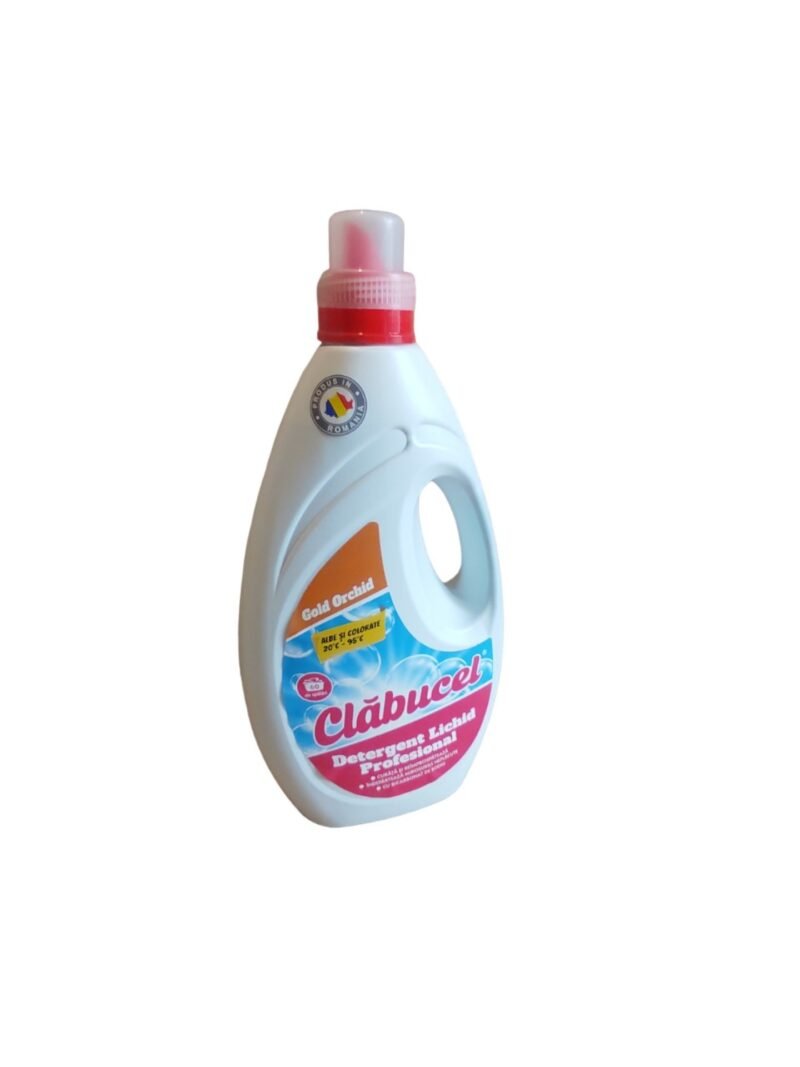 Detergent de rufe lichid gel profesional Clabucel pentru rufe albe si colorate 3L - Gold Orchid