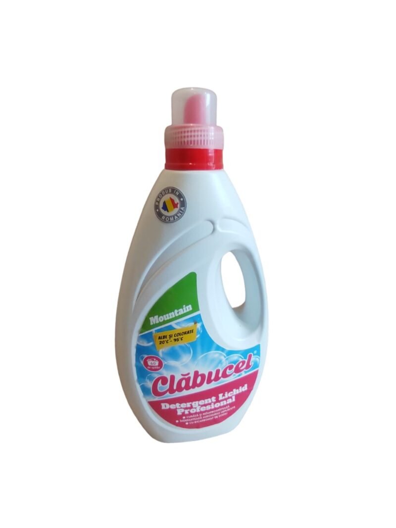 Detergent de rufe lichid gel profesional Clabucel pentru rufe albe si colorate 3L - Mountain - imagine 3