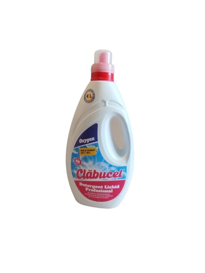 Detergent de rufe lichid gel profesional Clabucel pentru rufe albe si colorate 3L - Oxygen - imagine 3