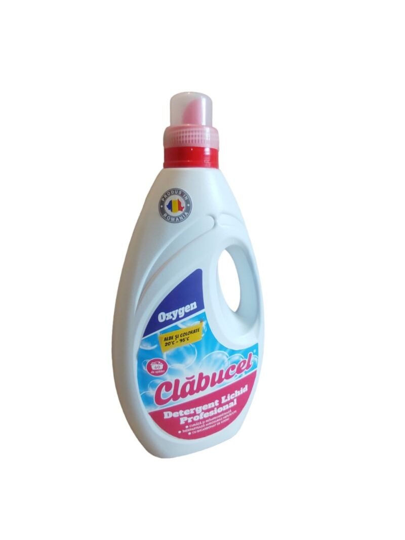 Detergent de rufe lichid gel profesional Clabucel pentru rufe albe si colorate 3L - Oxygen